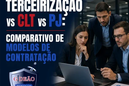Terceirização vs CLT vs PJ - Comparativo de Modelos de Contratação